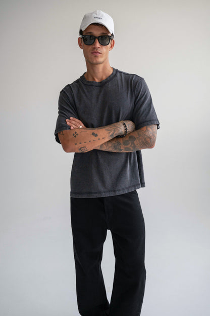 The Atlas Tee - Washed Black - Men