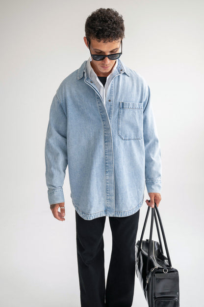 The Ari Overshirt - Light Stone