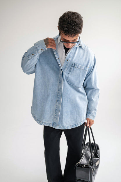 The Ari Overshirt - Light Stone