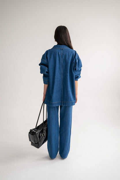 The Brooklyn Jacket - Mid Blue Women