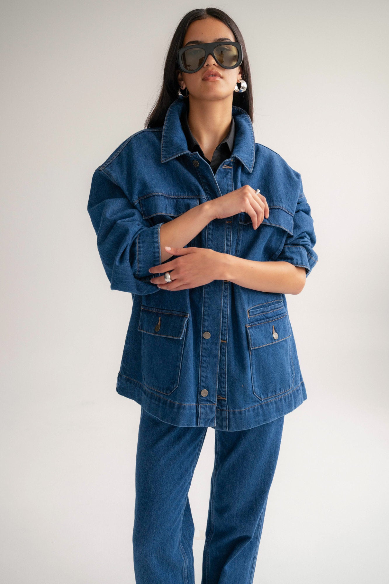 The Brooklyn Jacket - Mid Blue Women