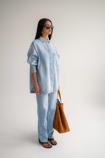 The Ari Overshirt - Light Stone
