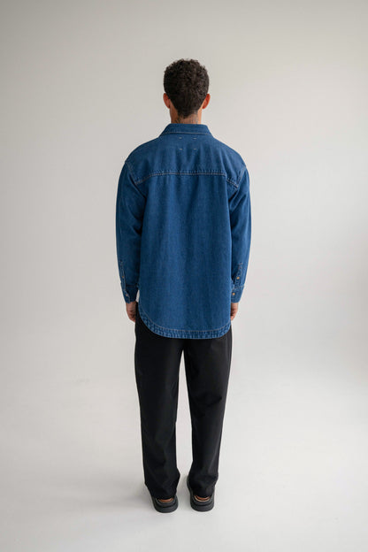 The Ari Overshirt - Mid Blue Men
