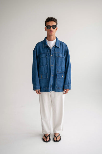 The Brooklyn Jacket - Mid-Blue