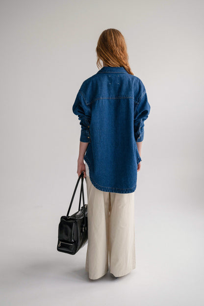 The Ari Shirt - Mid-Blue Women