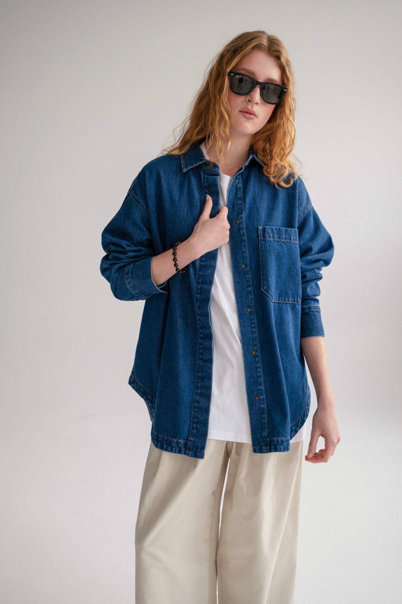 The Ari Shirt - Mid-Blue Women