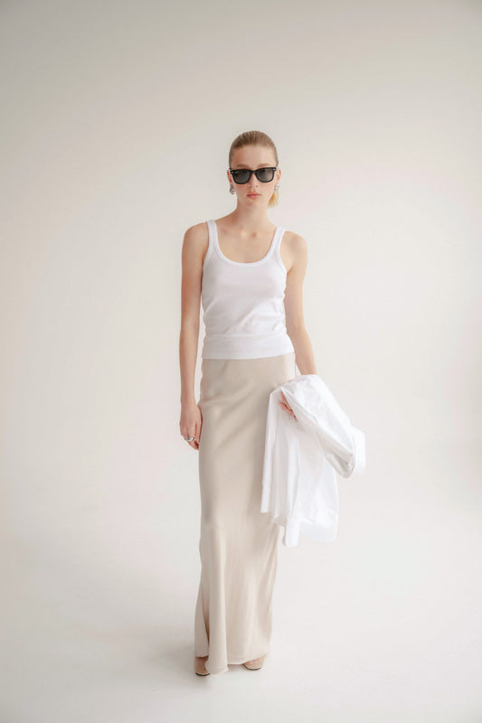 The Noa Skirt - Nude