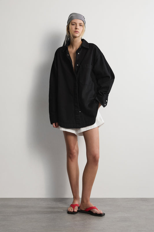 The Ari Overshirt - Black Women