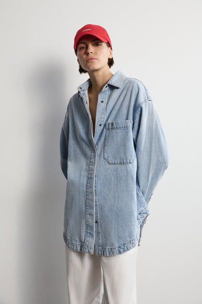 The Ari Overshirt - Light Stone Women