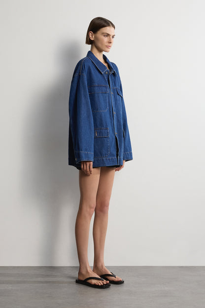 The Brooklyn Jacket - Mid-Blue.- Women