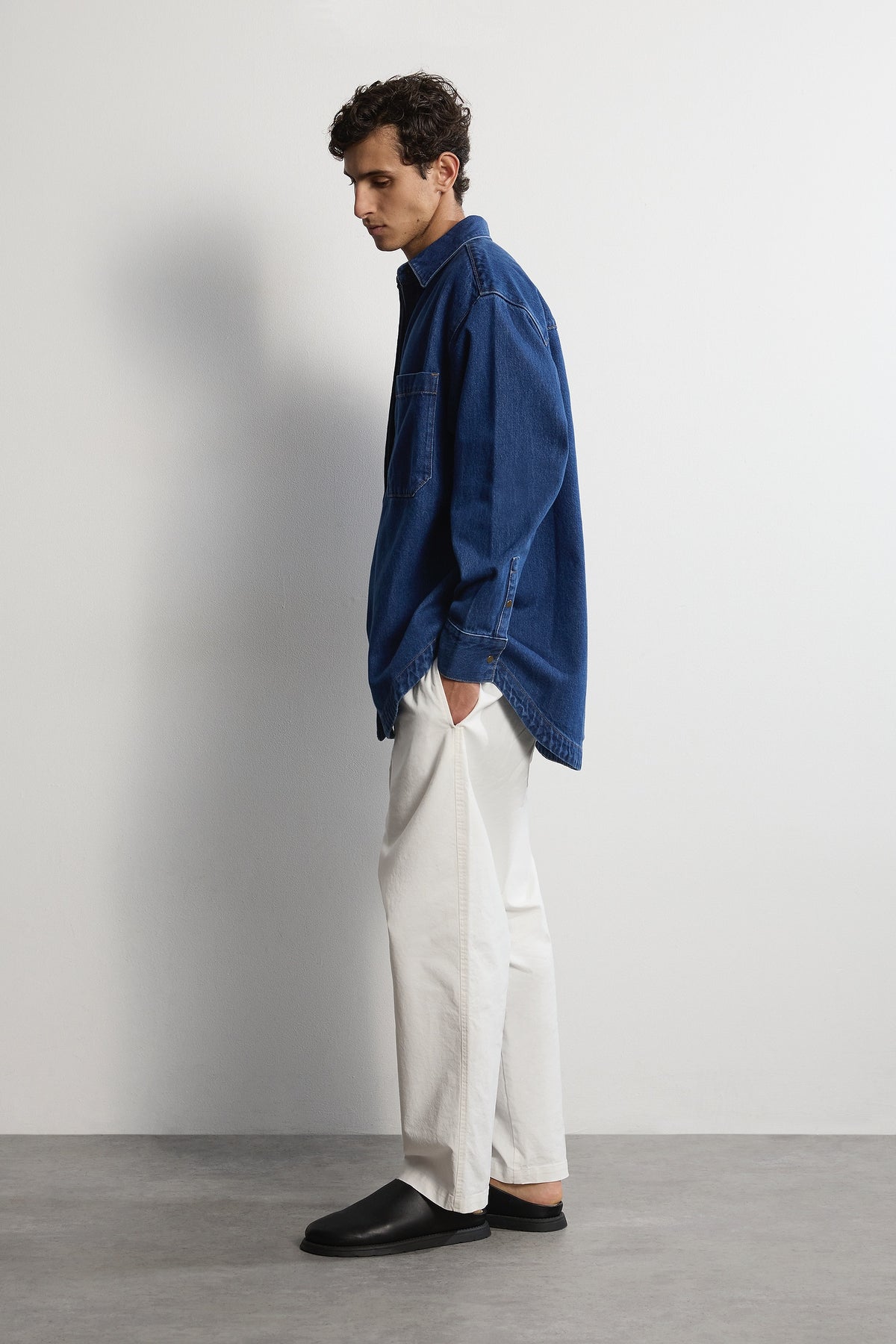 The Ari Overshirt - Mid-Blue Men