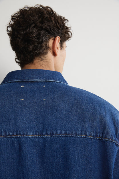 The Ari Overshirt - Mid-Blue Men