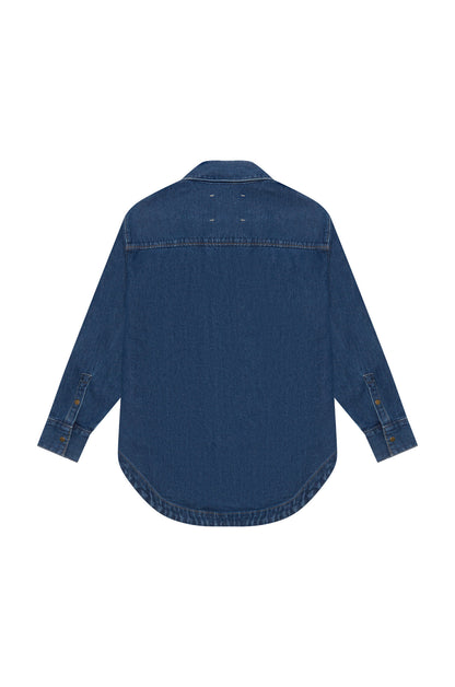 The Ari Overshirt - Mid-Blue