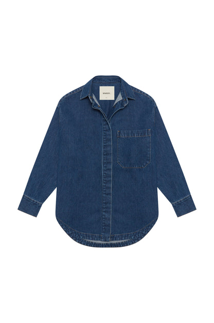 The Ari Overshirt - Mid-Blue